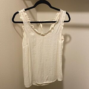 Women's Cream Sleeveless Top